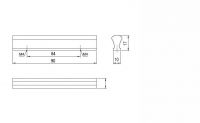 62052 - IKEA úchytka 64mm AL