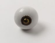 31007 - knopka bílá patina 35mm porcelán