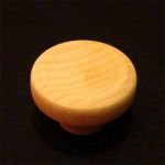 48011 dřevěná knopka pr. 40mm / přírodní