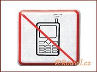 NZ 'Zákaz telefon' /stříbrná/ / DOPRODEJ